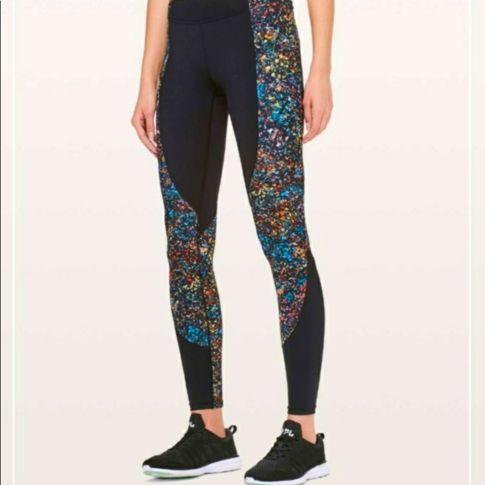 Lululemon Flowerescent Wake & Train Leggings Size 10